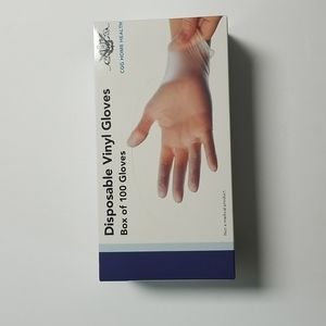 Disposable Viny Gloves 10 Boxes Per Case (1000 Gloves)